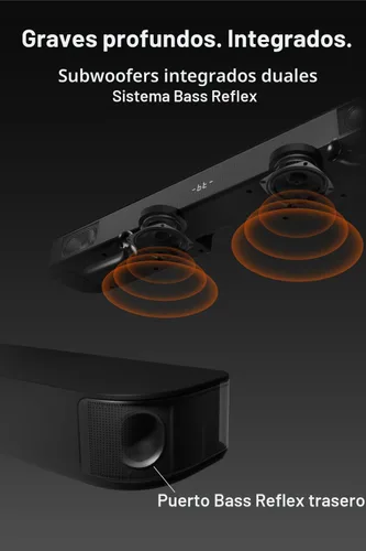Miniatura 3 de FUNLOGY Barra de sonido para Smart TV, barra de sonido Bluetooth 5.0 de 100 W 2.1 canales con HDMI ARC, óptico y AUX, control remoto, para proyector