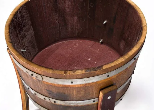 Miniatura 3 de 1/2 Wine Oak barrel planter With Legs/Handmade