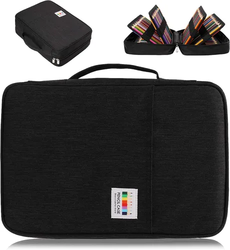Estuche organizador de lápices de colores de gran capacidad, 304 ranuras, soporte para bolígrafos, bolsa de almacenamiento impermeable, bolsa de
