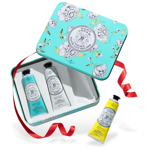 LA CHATELAINE - Set de crema de manos, loción natural, fabricado en Francia con 20% de manteca de karité orgánica, hidratante (Gardenia, pomelo