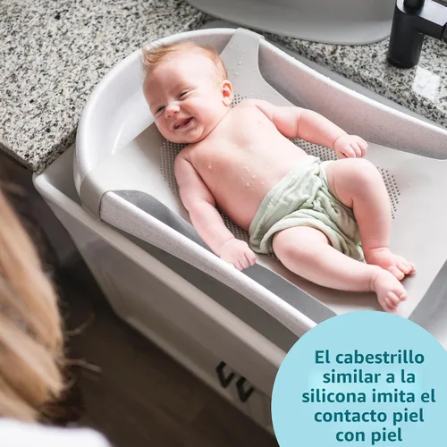 Miniatura 4 de El Primer Año Juego de Bañera para Bebé con Ducha de Lluvia - Incluye Arnés Infantil, Cabezal de Ducha con Spray Tranquilizante, Tanque de Agua