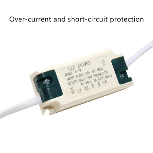 Miniatura 4 de Controlador LED de 4-7W, corriente constante 300mA AC 85-265V Salida 15-26V DC Conector hembra Rectificador Transformador Fuente de alimentación
