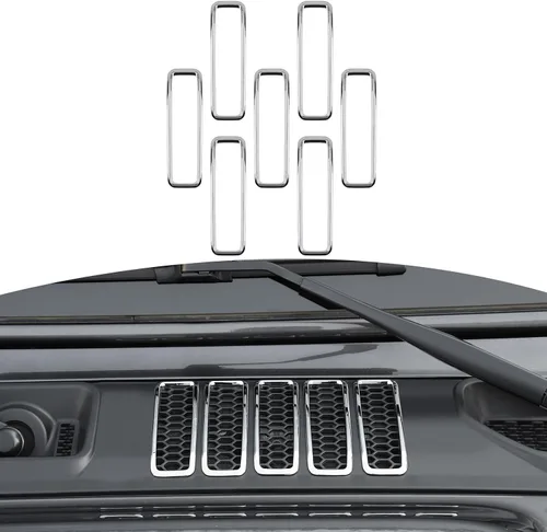 Miniatura 8 de RT-TCZ para Rejilla de Capó de Capó de Jeep JL para Jeep Wrangler JL JLU 2018-Actual para Gladiator JT 2020-Actual Accesorios Exteriores de Fibra