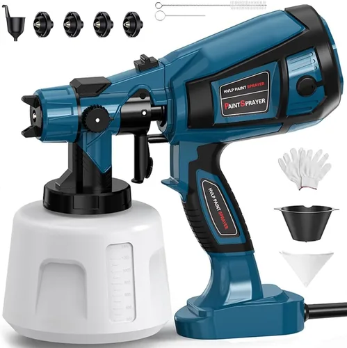 Miniatura 8 de Herramienta pulverizadora de pintura 1000 W de alta potencia eléctrica pistola de pintura en aerosol fácil de limpiar para muebles gabinetes casa