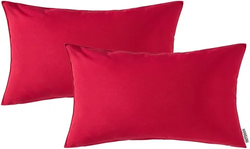 Miniatura 66 de MIULEE - Juego de 2 fundas de almohadas decorativas para exteriores, impermeables, cuadradas, para jardín, para cenador de primavera, tienda de Negro