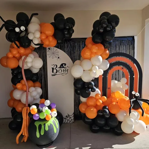 Miniatura 5 de Awenztech - Globos negros de 12 pulgadas, globos de látex negros, 50 globos de fiesta para graduación, Halloween, decoración de fiesta de cumpleaños