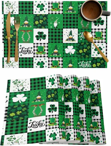 Miniatura 25 de Juego de 4 manteles individuales Boho de otoño, calabazas de acuarela para Acción de Gracias, resistentes al calor, lavables, para mesa, manteles