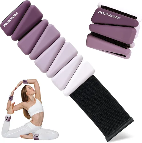 Miniatura 27 de BECOJADDE Pesas de Tobillo para Mujeres Pesas de Muñeca Juego de 2 (1 lb/2 lbs Cada Una) Peso Ajustable para Brazo y Pierna para Mujeres y Hombres