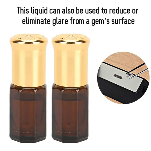 Miniatura 2 de Aceite líquido de índice de refracción, cada 1.300-1.800 Ri para refractómetros de gemas, 2 botellas, cada 0.1 fl oz para refractómetros de gemas