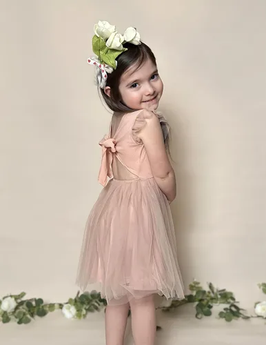 Miniatura 7 de Arshiner Vestido tutú de verano para niñas pequeñas, de tul sin espalda, para fiesta, cumpleaños, vestidos de algodón, 2-6 años