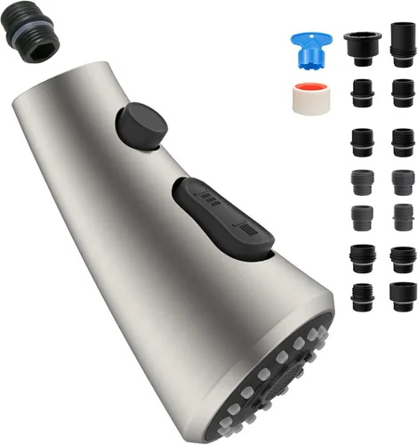 Miniatura 9 de Cabezal de Repuesto para Grifo de Cocina de 4 Funciones, Cabezal Rociador Universal Extraíble para Fregadero de Cocina con 15 Adaptadores Compatible