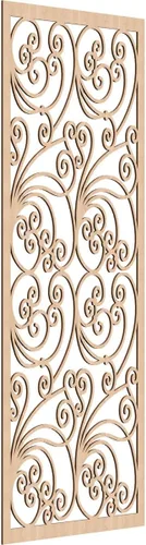 Miniatura 190 de 9 3/8"W x 24 3/8"H x 1/4"T Marilla Decorativos Paneles de Pared de Madera Calado, Abedul