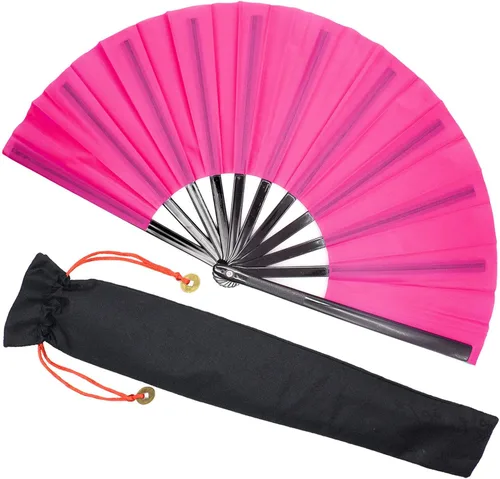 Miniatura 9 de Zolee Ventilador grande para baile de línea - Ventilador de mano plegable de botas en el suelo - Ventilador de mano plegable chino de Tai Chi Kung