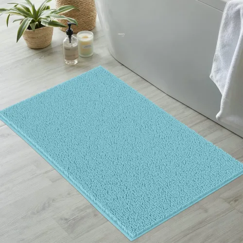 Miniatura 18 de LuxUrux Tapete de microfibra afelpada, de felpilla extrasuave, pelo largo de 1 pulgada, muy absorbente, para baño o ducha, lavar y secar a máquina