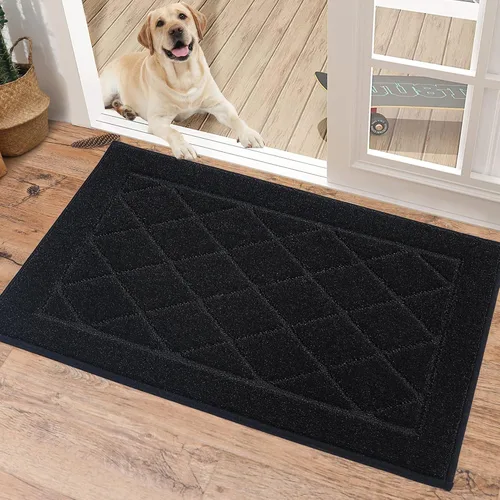 Miniatura 35 de BEQHAUSE Tapete para puerta de 20 x 32 pulgadas, tapete antideslizante para puerta, lavable, tapete para puerta de perro, resistente a las manchas