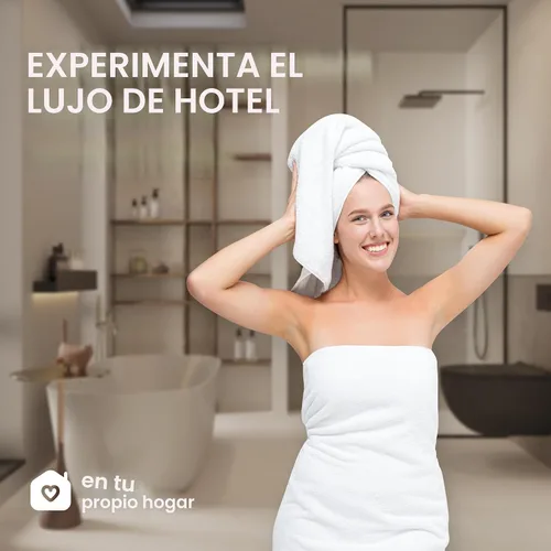 Miniatura 6 de White Classic - Juego de toallas de baño de lujo, grandes, 4 piezas - 700 GSM de algodón turco ultra suave, 27 x 54 pulgadas Toallas de baño