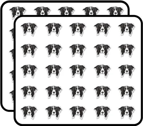 Border Collie - Adhesivo para perros para álbumes de recortes, calendarios, artes, manualidades infantiles, álbumes, diarios de viñetas, paquete de