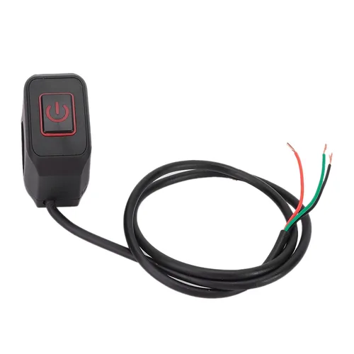 Miniatura 10 de Yctze Interruptor de manillar de motocicleta de 0.866 in, botón de control universal para faros delanteros (metal ABS) (azul)
