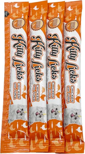 Miniatura 4 de Rena's Recipe Kitty Licks Lickable Cat Treats - Paquete variado de 60 tubos cremosos para gatos, puré sin granos, paquete de golosinas para exprimir