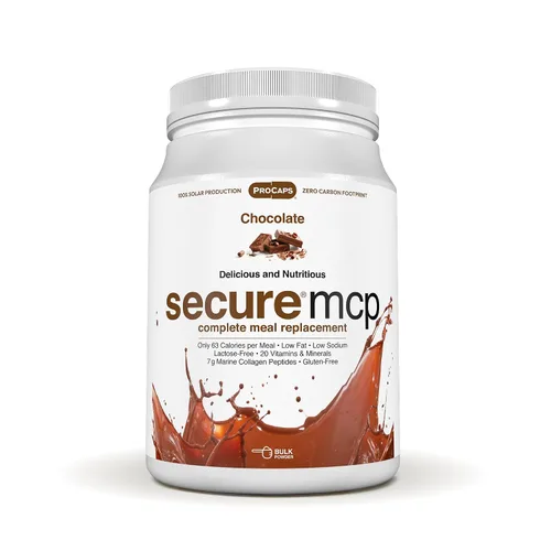 ANDREW LESSMAN Secure MCP - Reemplazo completo de comidas – Chocolate 60 porciones – Solo 63 calorías, bajo en grasa, 0.25 oz de péptidos de