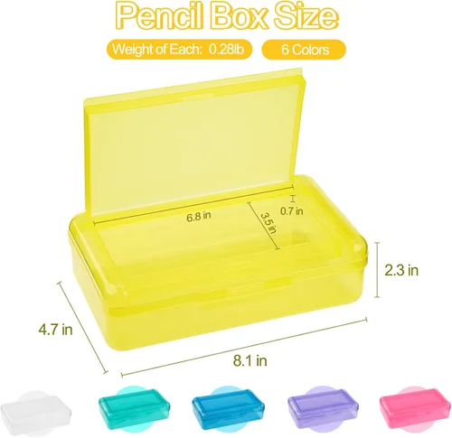Miniatura 2 de Meiikun Caja de Lápices, Cajas de Lápices de Gran Capacidad 2 Compartimentos, Estuche Rígido de Lápices con Tapa Hermética, Caja Organizadora de 1