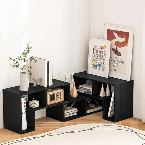 Miniatura 3 de POWERSTONE Soporte para consola de TV, centro de entretenimiento combinado de 3 piezas para TV de 50, 55, 60, 65 pulgadas, moderna estantería