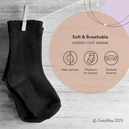 Miniatura 15 de CozyWay Baby & Toddler Socks Ankle Comfy Cotton Socks For Girls and Boys No Show Infant - 12 Pack