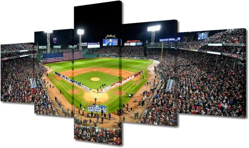 Miniatura 55 de Arte para pared, lienzo para estadio deportivo, arte para pared, diseño de campo de Wrigley en Chicago, pinturas de Chicago, impresiones sobre