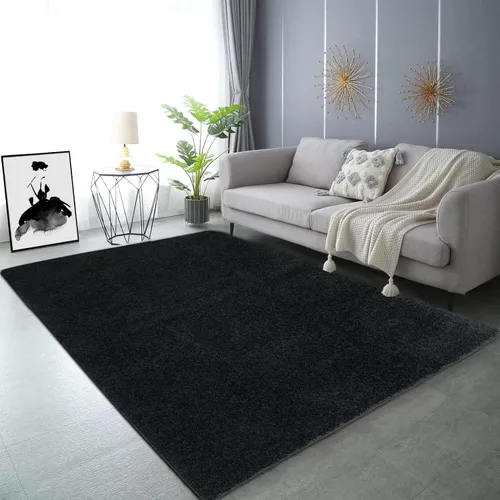 Miniatura 20 de Fashionwu Alfombra grande esponjosa de 5 x 8 pies, alfombra de felpa para sala de estar, guardería, antideslizante, alfombra mullida para decoración