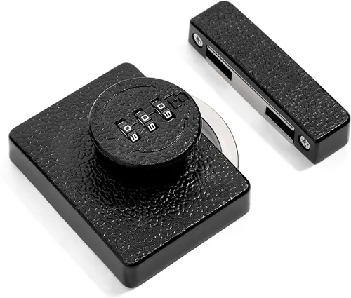 Miniatura 7 de INIRET Cerradura Negra para Gabinete, Contraseña de 3 Dígitos Sin Llave, Cerradura Anti-Forzadura Mecánica, Protege la Privacidad, para Cajones