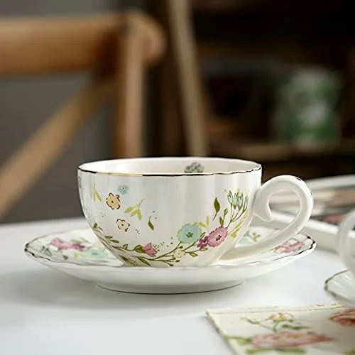 Miniatura 4 de Tazas de café creativas de porcelana taza y platillo de cerámica juegos simples de diseño moderno tazas de café tazas para café decoración del hogar