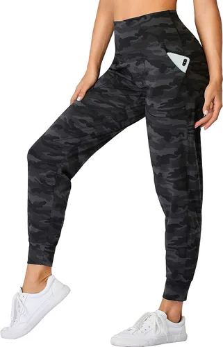 Miniatura 13 de Oalka - Pantalones deportivos para mujer, con cintura alta y bolsillos, para hacer deporte, yoga y entrenar