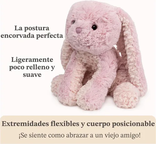 Miniatura 3 de GUND - Animal de peluche de la colección Cozys, conejo para decoración de primavera, conejo de peluche para edades de 1 año en adelante, rosa, 10