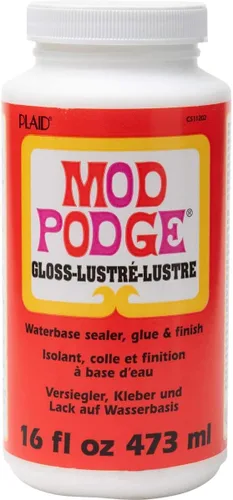 Miniatura 4 de Mod Podge Kit completo de decoupage, dos botellas de 16 onzas, sellador/pegamento (acabado brillante mate) con juego de 4 cepillos de espuma