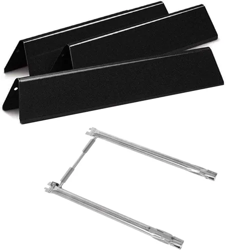 Hongso 69785 Kit de tubos de quemador, barras aromatizantes de 15.3 pulgadas 7635 67045, piezas de repuesto para parrillas de gas Weber Spirit 2