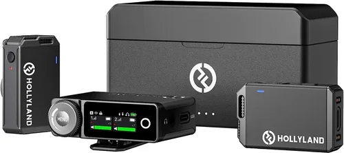 Hollyland/HollyView Lark Max Micrófono 8 GB de almacenamiento integrado Tecnología MaxTimbre 1 transmisor y 2 receptores para cámara DSLR Smartphone