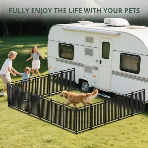 Miniatura 6 de Valla para perros para exteriores e interiores, 40 pulgadas de altura, 16 paneles de corral para perros grandes, medianos y pequeños, corral