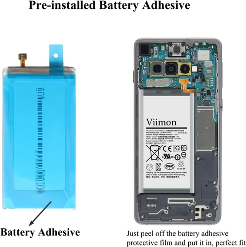 Miniatura 4 de Kits de reemplazo de batería Viimon S10 (nueva versión mejorada) para todos los modelos Samsung Galaxy S10 SM-G973U con adhesivo y kits