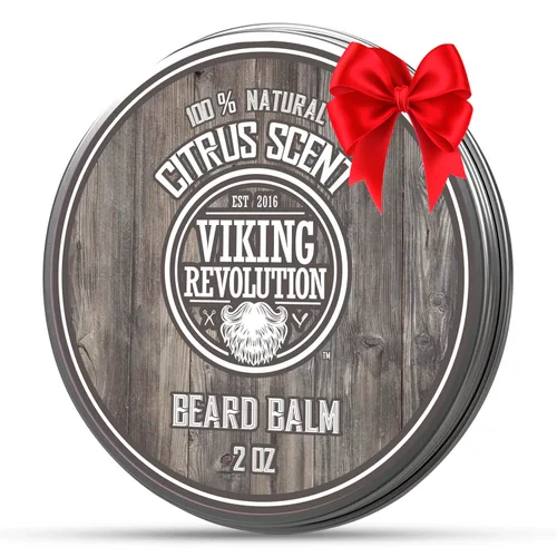 Miniatura 26 de Viking Revolution Bálsamo para barba de cedro y pino, mantequilla con aceite de argán, suavizante e hidratante para hombres, cera para barbas