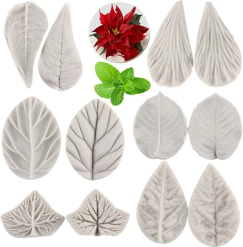 Miniatura 12 de Sijiangmold Molde de silicona para veteado de flores de goma para fondant, moldes de pasta de goma, molde de flores de peonía, moldes de orquídea