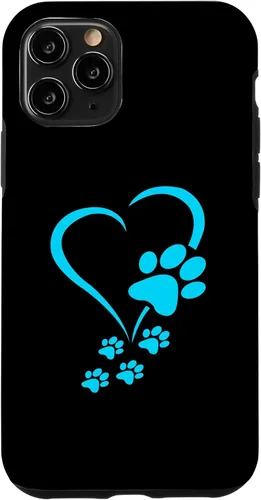 Miniatura 11 de Funda para iPhone 11 Pro Max con estampado de patas de perro, diseño de patas de perro, corazones, pata de perro