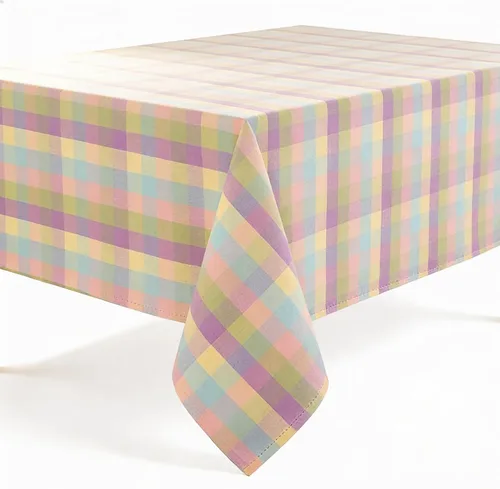 Miniatura 12 de Urban Villa - Mantel de mesa 100 % algodón, para uso diario, cenas familiares o fiestas en interiores o exteriores, a cuadros, color negro/blanco