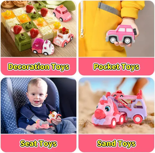 Miniatura 2 de newcrave Camión transportador 7 en 1 de juguetes para niñas de 1, 2, 3 años, regalos de cumpleaños, juguetes de princesa para niños pequeños de 1 a