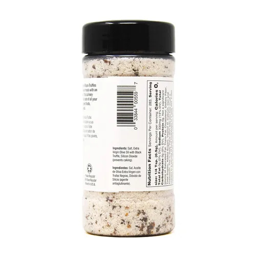 Miniatura 2 de Badia Sal marina de trufa negra, 9 onzas (paquete de 6) - Sabor rico, terroso y lujoso