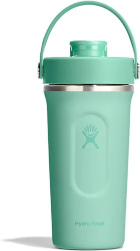 Miniatura 13 de Hydro Flask Botella agitadora – Botella de gimnasio de acero inoxidable aislada para preentrenamiento y proteína 24 onzas Agave Verde