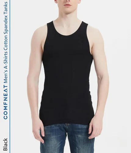 Miniatura 2 de Comfneat Paquete de 6 camisetas sin mangas de algodón y elastano para hombre