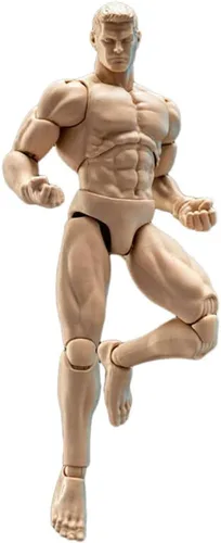 Miniatura 10 de Figura de acción masculina a escala 1:12 AM116 Cuerpo de figura masculina muscular personalizada flexible de 6 pulgadas, muñecas de PVC en miniatura