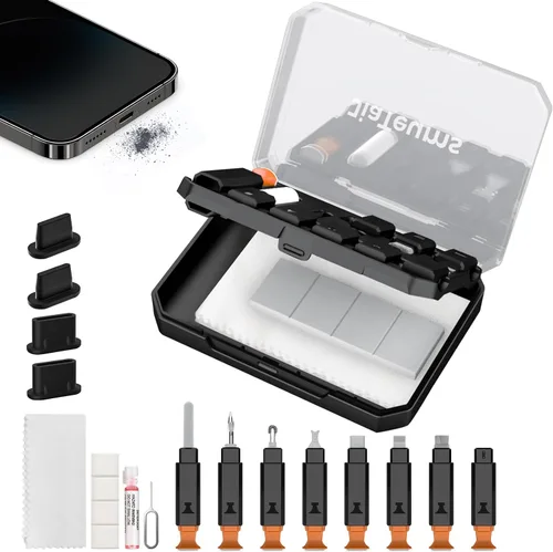 Herramienta de limpieza de puerto de carga para iPhone, kit de limpieza y reparación JiaTeums para iPhone y Airpod, teléfono celular, computadora