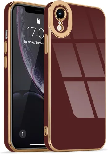Miniatura 182 de Lafunda Diseñada para iPhone 13 Pro, fundas lujosas con chapado lindo para mujeres y niñas, elegante borde dorado, a prueba de golpes, TPU con funda