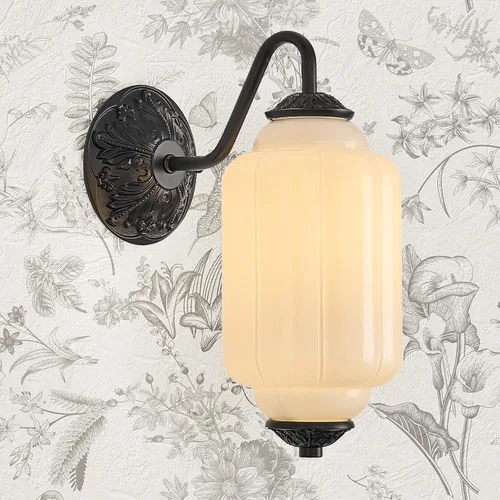 Miniatura 18 de VitaLink Aplique de pared rústico de cristal vintage con 2 luces y estilo gótico antiguo, lámpara de pared retro de mediados de centro, lámpara